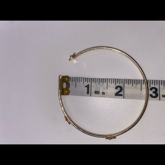 4/$20 Large Gold Star Hoop Earrings - Picture 2 of 4